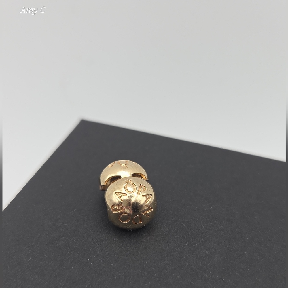 Pandora 14kt Gold Retired Clip "Loving Pandora". - Picture 2 of 4
